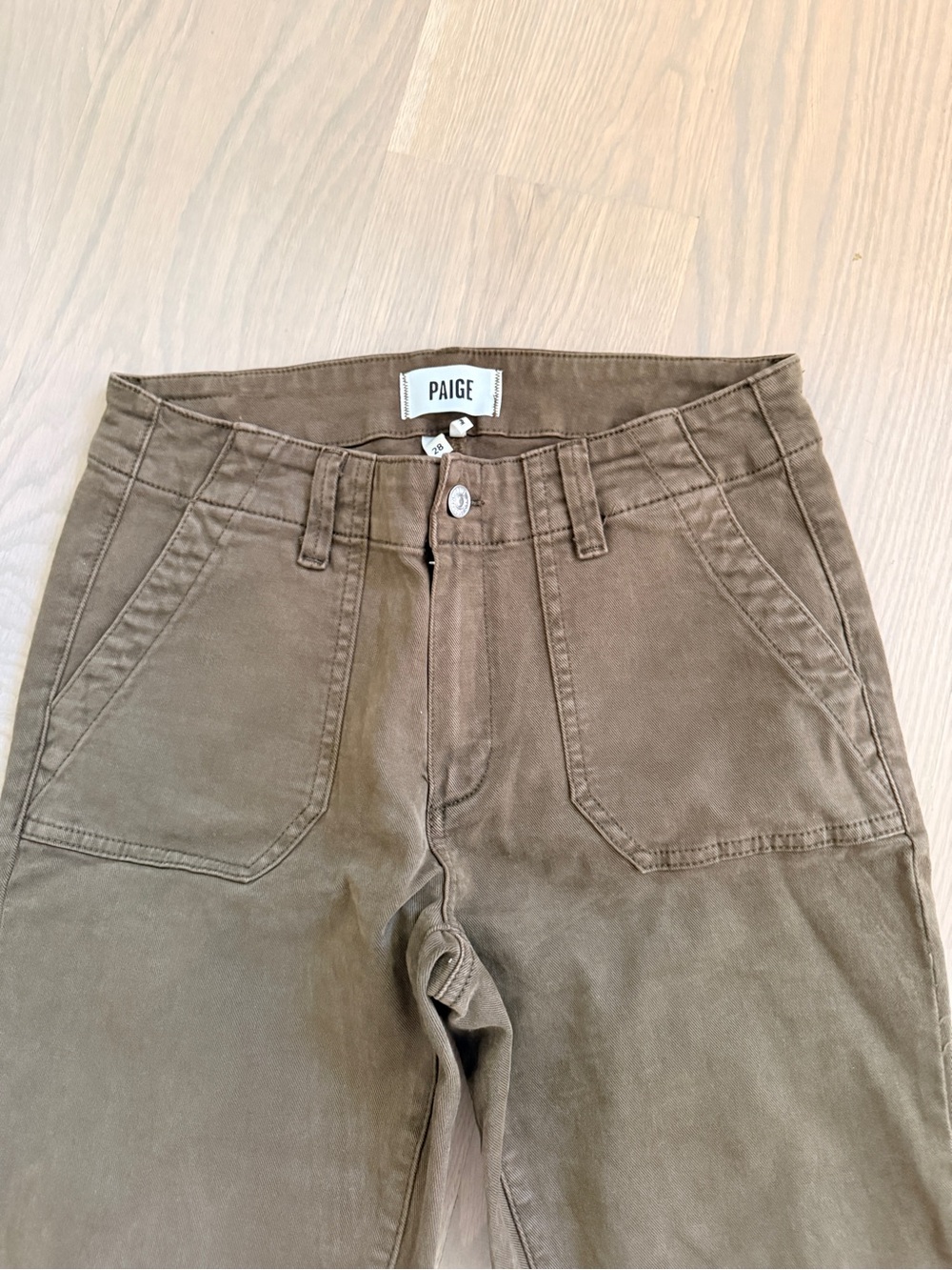 NWOT Mayslie Straight Ankle Pant - Vintage Olive Meadow - Picture 4 of 6
